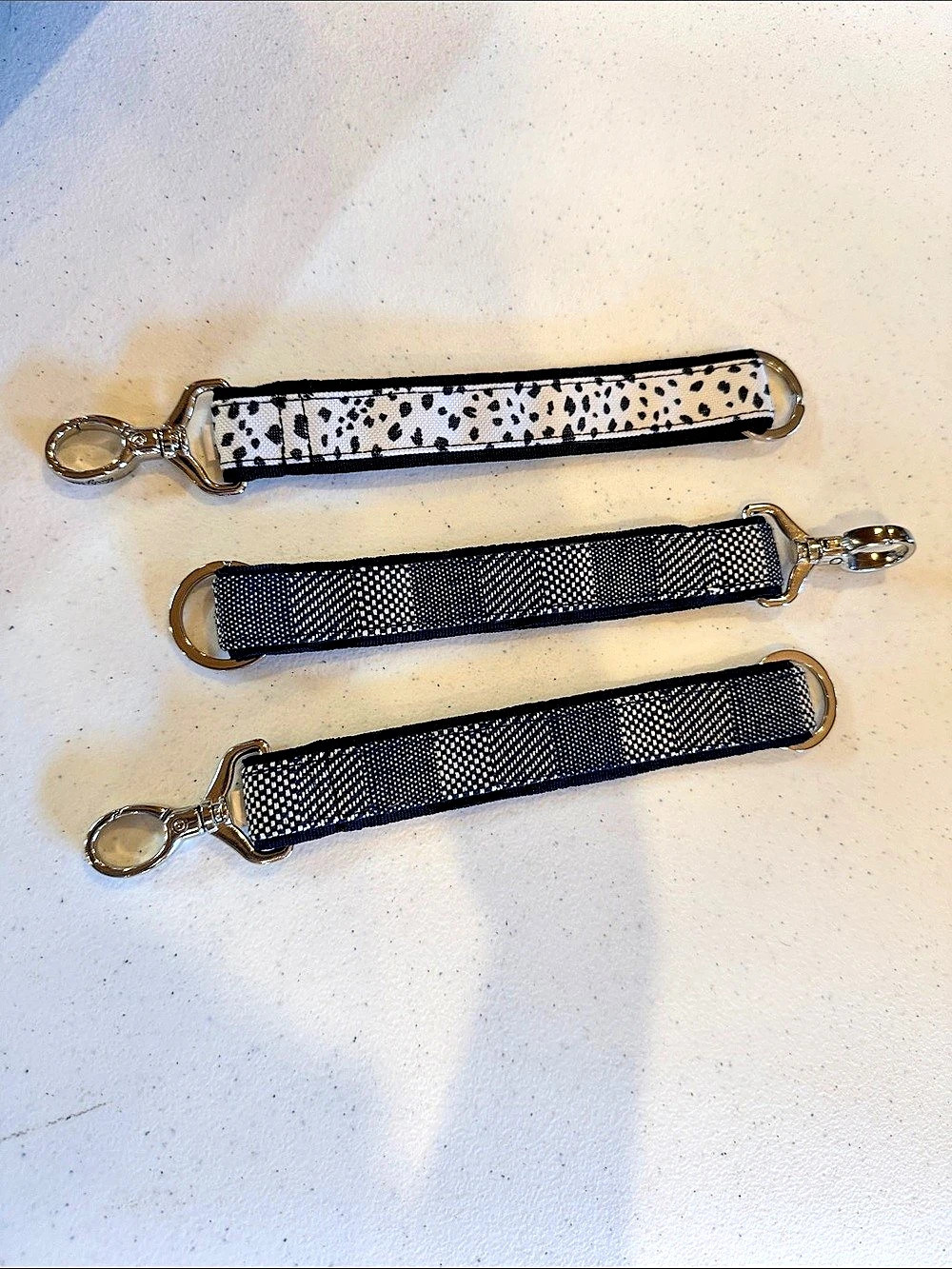 Thirty-One 3-Piece Key Fob Set in Black & White
